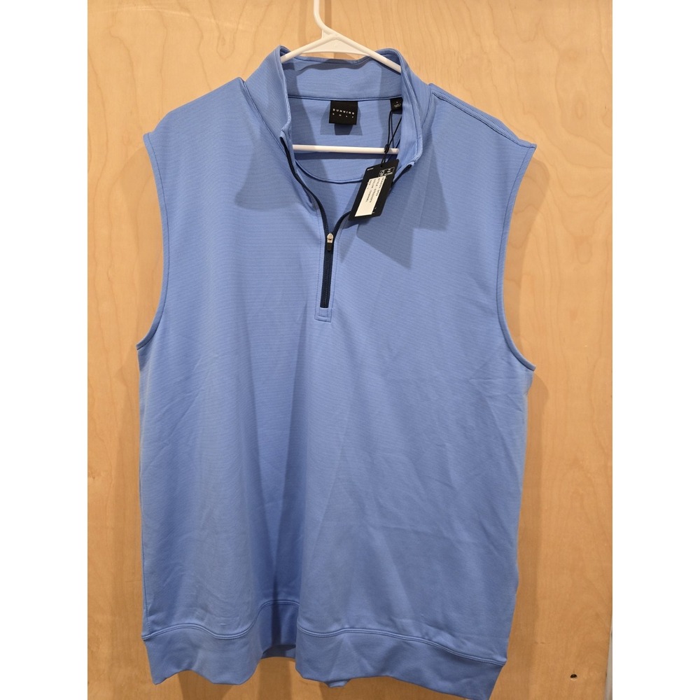 Dunning Golf Sleeveless Quarter Zip Vest Size L Light Blue New with Tags